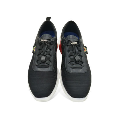 Mens Casual Toggle Lace Up Mesh Shoes-Black